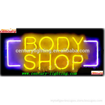 body shop neon sign